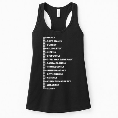 Beardly Manly Beard Growth Chart Womens Tank Top