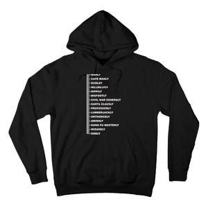 Beardly Manly Beard Growth Chart Tall Hoodie