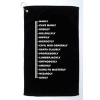 Beardly Manly Beard Growth Chart Golf Towel