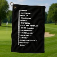 Beardly Manly Beard Growth Chart Golf Towel