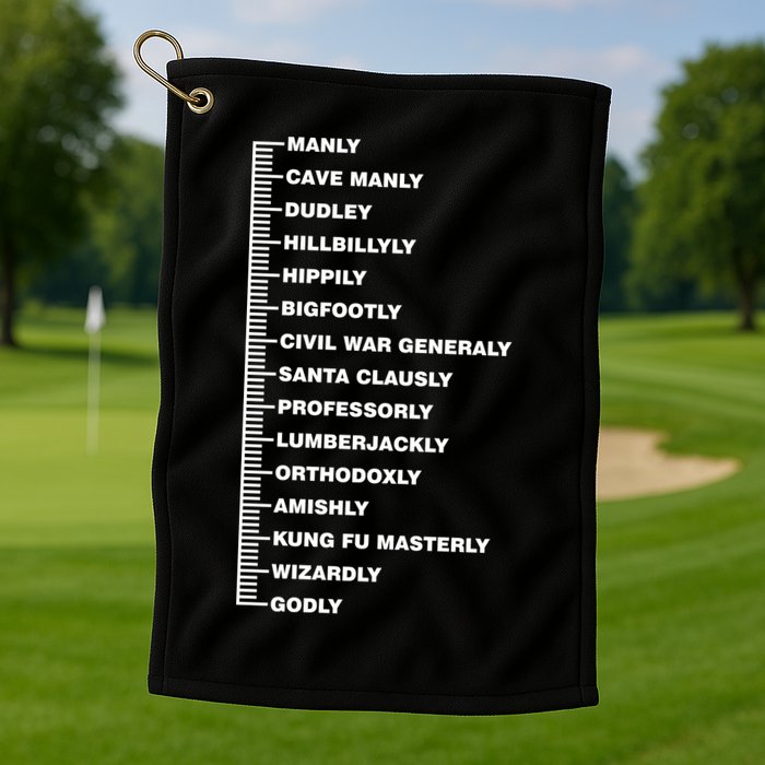 Beardly Manly Beard Growth Chart Golf Towel