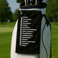 Beardly Manly Beard Growth Chart Golf Towel