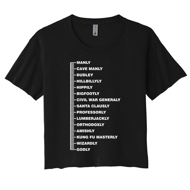 Beardly Manly Beard Growth Chart Crop Top