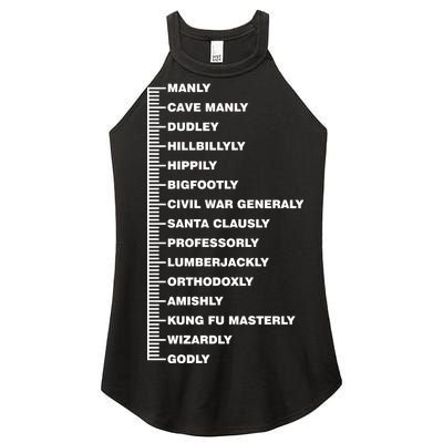 Beardly Manly Beard Growth Chart Women’s Perfect Tri Rocker Tank