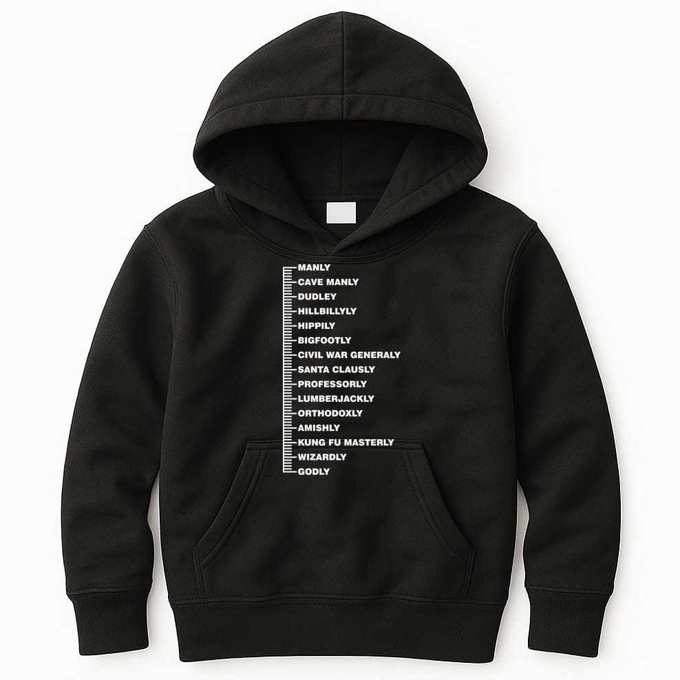 Beardly Manly Beard Growth Chart Kids Hoodie