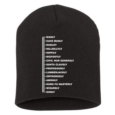 Beardly Manly Beard Growth Chart Short Acrylic Beanie
