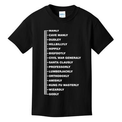 Beardly Manly Beard Growth Chart Kids T-Shirt