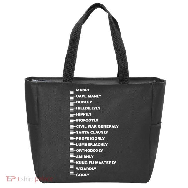 Beardly Manly Beard Growth Chart Zip Tote Bag