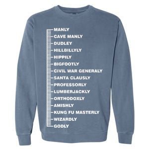 Beardly Manly Beard Growth Chart Garment-Dyed Sweatshirt