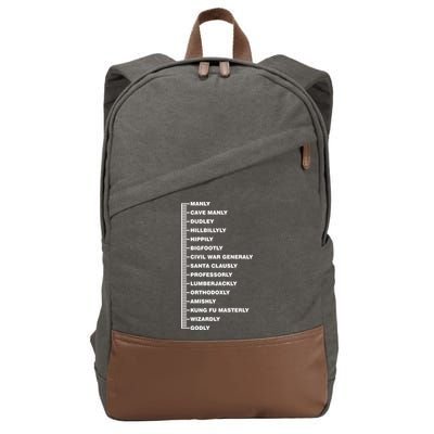 Beardly Manly Beard Growth Chart Cotton Canvas Backpack