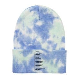 Beardly Manly Beard Growth Chart Tie Dye 12in Knit Beanie