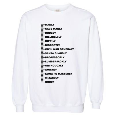 Beardly Manly Beard Growth Chart Garment-Dyed Sweatshirt