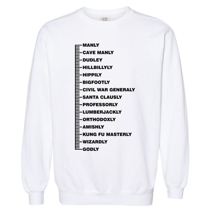 Beardly Manly Beard Growth Chart Garment-Dyed Sweatshirt