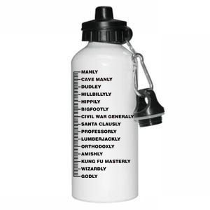 Beardly Manly Beard Growth Chart Aluminum Water Bottle