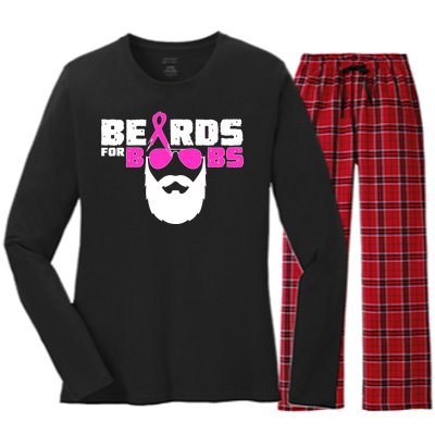 Beards For Boobs Women's Long Sleeve Flannel Pajama Set 