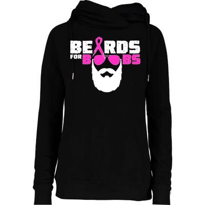 Beards For Boobs Womens Funnel Neck Pullover Hood