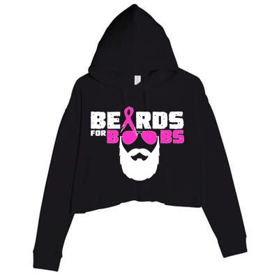 Beards For Boobs Crop Fleece Hoodie