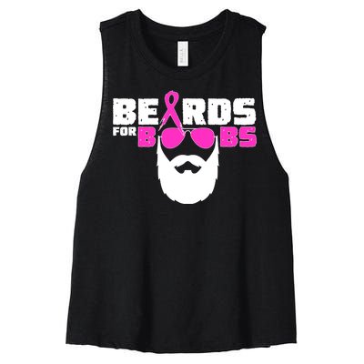 Beards For Boobs Women's Racerback Cropped Tank