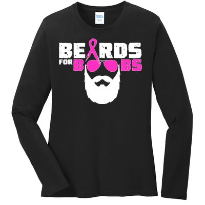 Beards For Boobs Ladies Long Sleeve Shirt