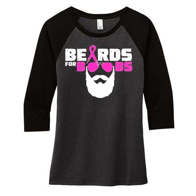 Beards For Boobs Women's Tri-Blend 3/4-Sleeve Raglan Shirt