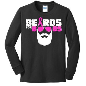 Beards For Boobs Kids Long Sleeve Shirt