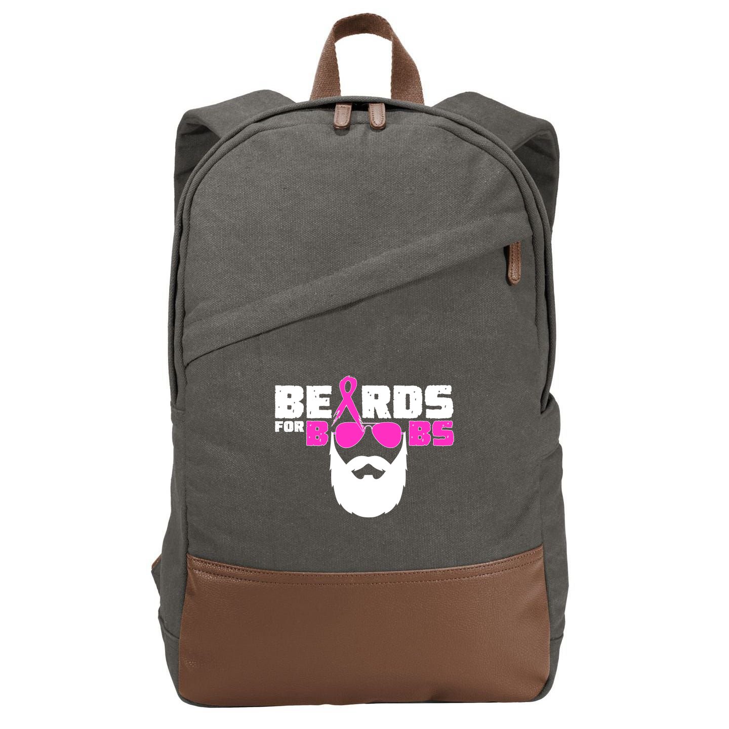 Beards For Boobs Cotton Canvas Backpack