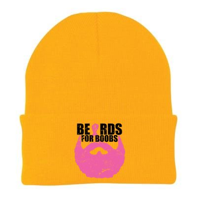 Beards For Boobs Breast Cancer Knit Cap Winter Beanie