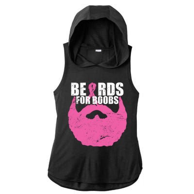 Beards For Boobs Breast Cancer Ladies PosiCharge Tri-Blend Wicking Draft Hoodie Tank