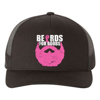 Beards For Boobs Breast Cancer Yupoong Adult 5-Panel Trucker Hat