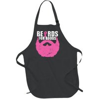 Beards For Boobs Breast Cancer Full-Length Apron With Pockets