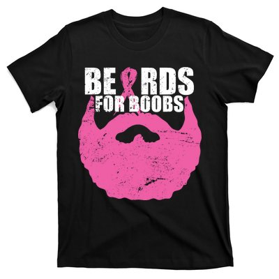 Beards For Boobs Breast Cancer T-Shirt