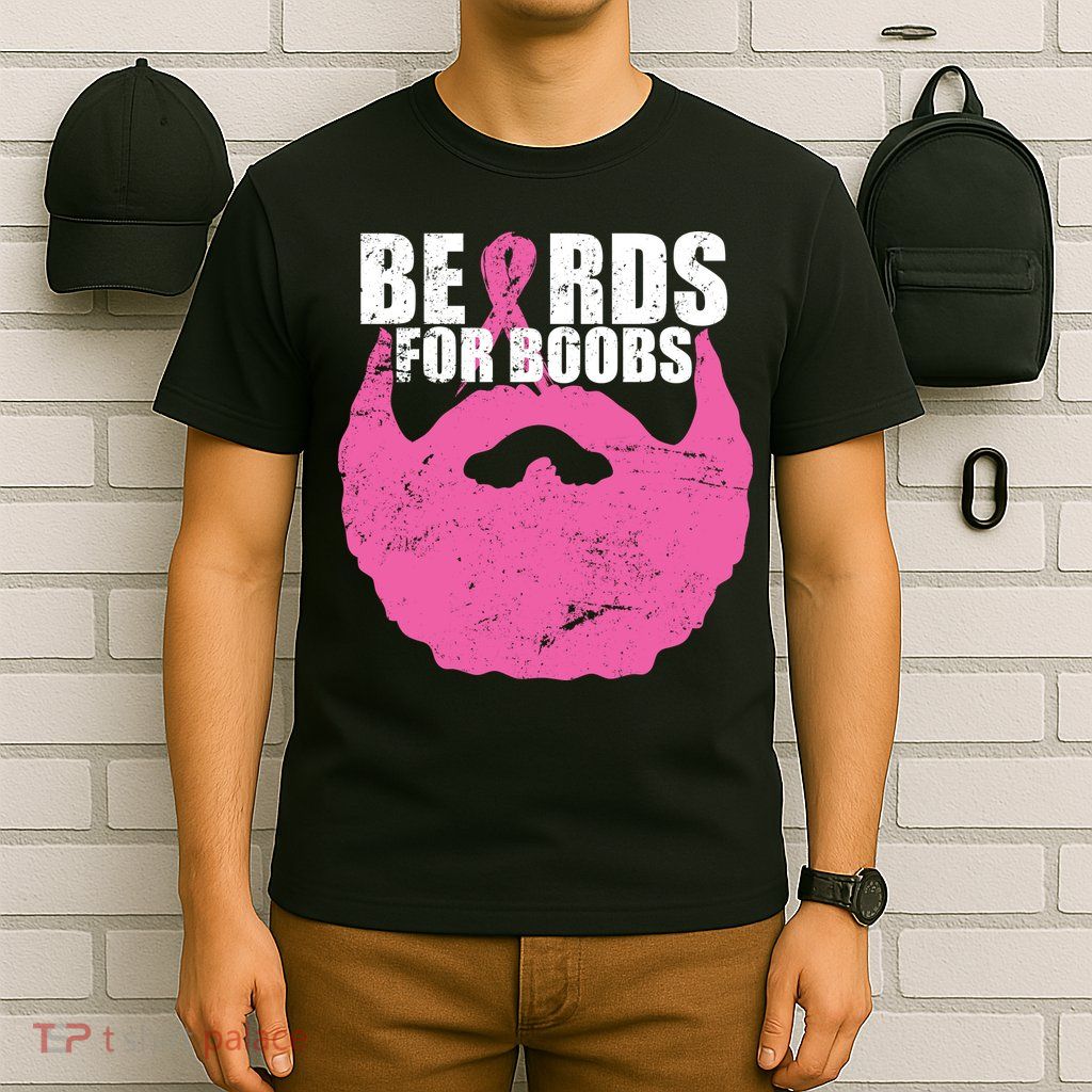 Beards For Boobs Breast Cancer T-Shirt