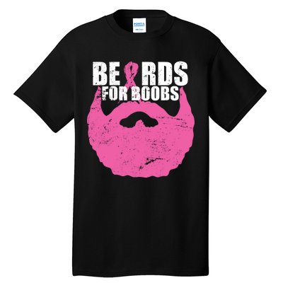 Beards For Boobs Breast Cancer Tall T-Shirt