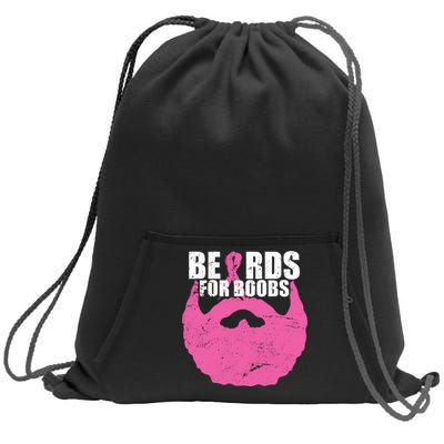 Beards For Boobs Breast Cancer Sweatshirt Cinch Pack Bag