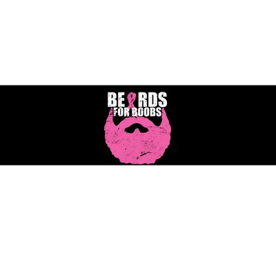 Beards For Boobs Breast Cancer Bumper Sticker