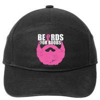 Beards For Boobs Breast Cancer 7-Panel Snapback Hat