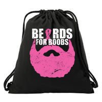 Beards For Boobs Breast Cancer Drawstring Bag