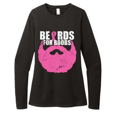 Beards For Boobs Breast Cancer Womens CVC Long Sleeve Shirt