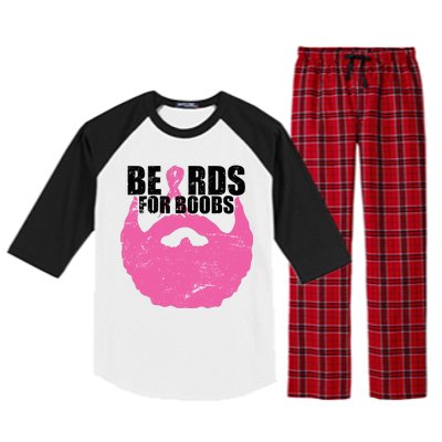 Beards For Boobs Breast Cancer Raglan Sleeve Pajama Set