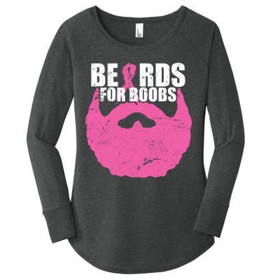 Beards For Boobs Breast Cancer Women's Perfect Tri Tunic Long Sleeve Shirt