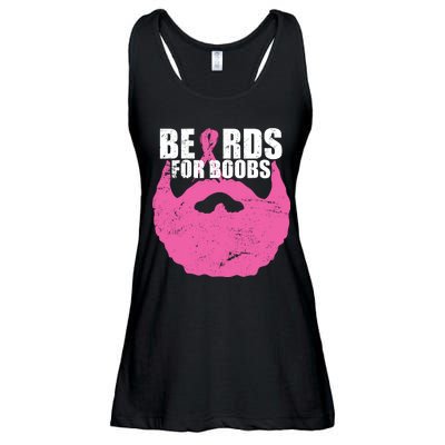 Beards For Boobs Breast Cancer Ladies Essential Flowy Tank