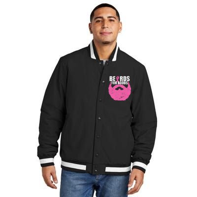 Beards For Boobs Breast Cancer Insulated Varsity Jacket