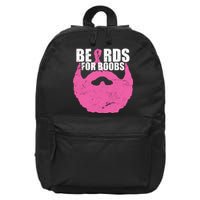 Beards For Boobs Breast Cancer 16 in Basic Backpack