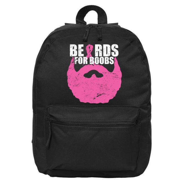 Beards For Boobs Breast Cancer 16 in Basic Backpack