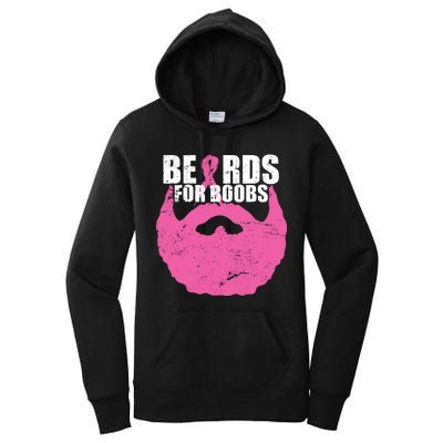 Beards For Boobs Breast Cancer Women's Pullover Hoodie