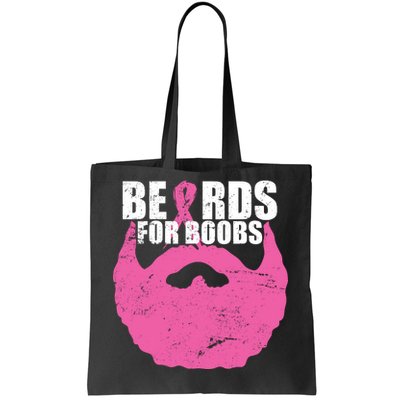 Beards For Boobs Breast Cancer Tote Bag