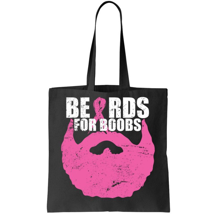 Beards For Boobs Breast Cancer Tote Bag