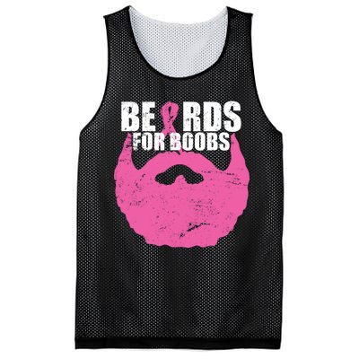 Beards For Boobs Breast Cancer Mesh Reversible Basketball Jersey Tank