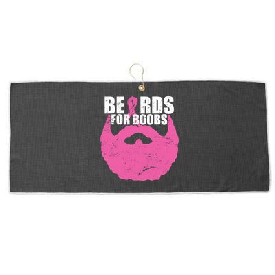 Beards For Boobs Breast Cancer Large Microfiber Waffle Golf Towel