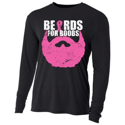 Beards For Boobs Breast Cancer Cooling Performance Long Sleeve Crew